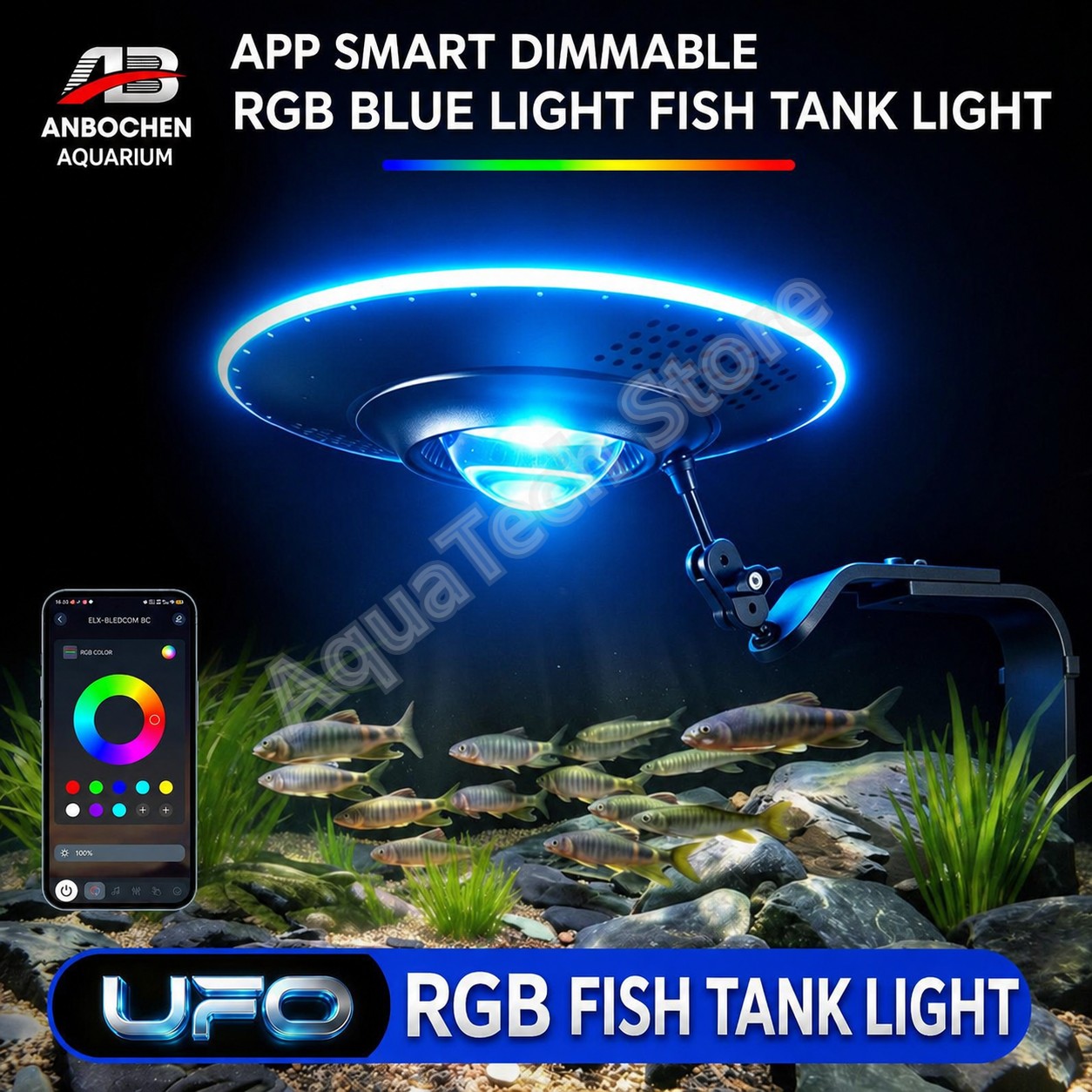Marine Aquarium Lamp - Светодиодный светильник для аквариума ANBOCHEN UFO